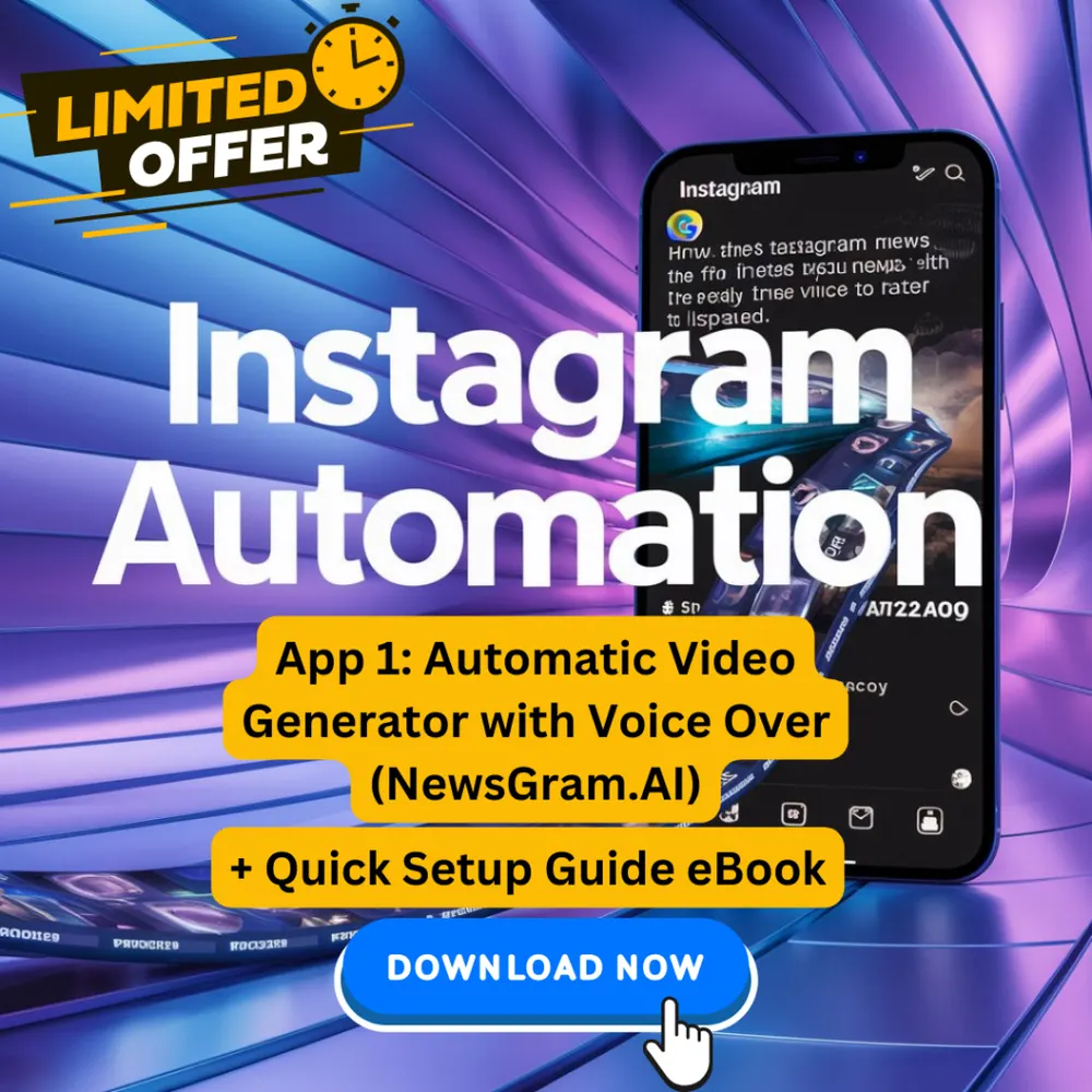 Instagram Automation: App 1: Automatic Video Generator with Voice Over (NewsGram.AI)
